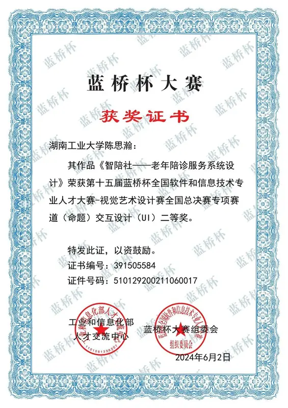 IDL 获奖证书
